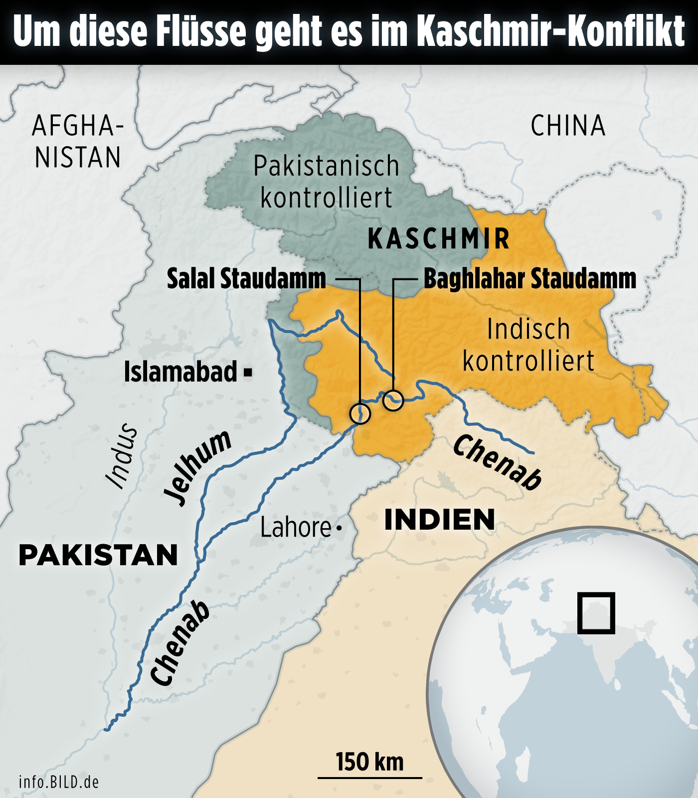 Rauch über Kaschmir: Symbolbild für den Indien-Pakistan-Konflikt