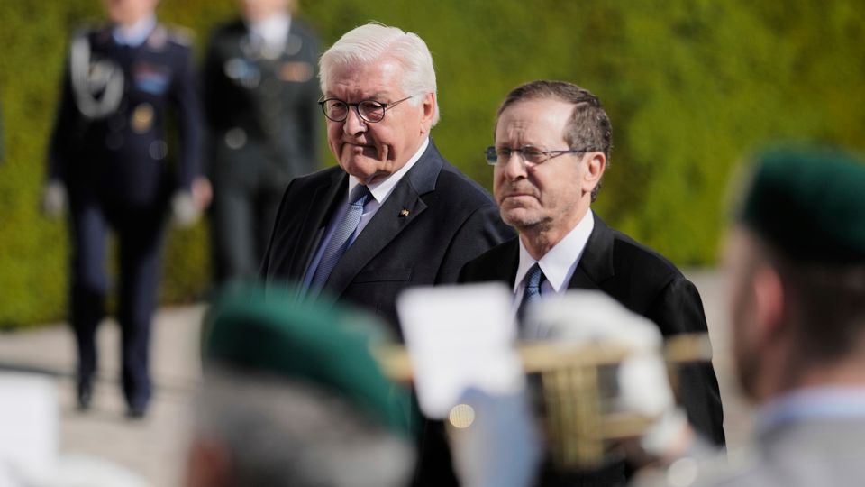 Präsidenten Herzog und Steinmeier beim Staatsbesuch Berlin heute
