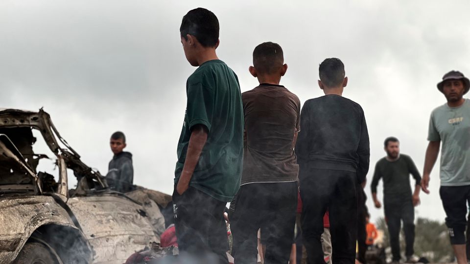 Zerstörte Gebäude im Gazastreifen nach Luftangriffen
