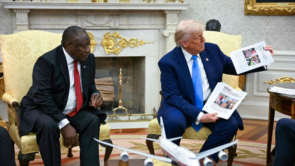 US-Präsident Donald Trump im Gespräch mit Südafrikas Präsident über Genozid-Vorwürfe