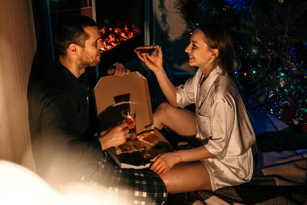 A couple enjoying their first date outdoors, reflecting thoughtful spending and genuine connection