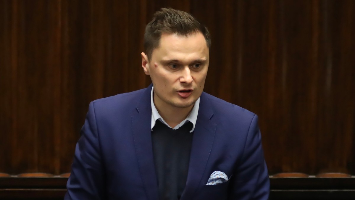 Jacek Kopczyński podczas głośnego incydentu w Sejmie w 2025 roku