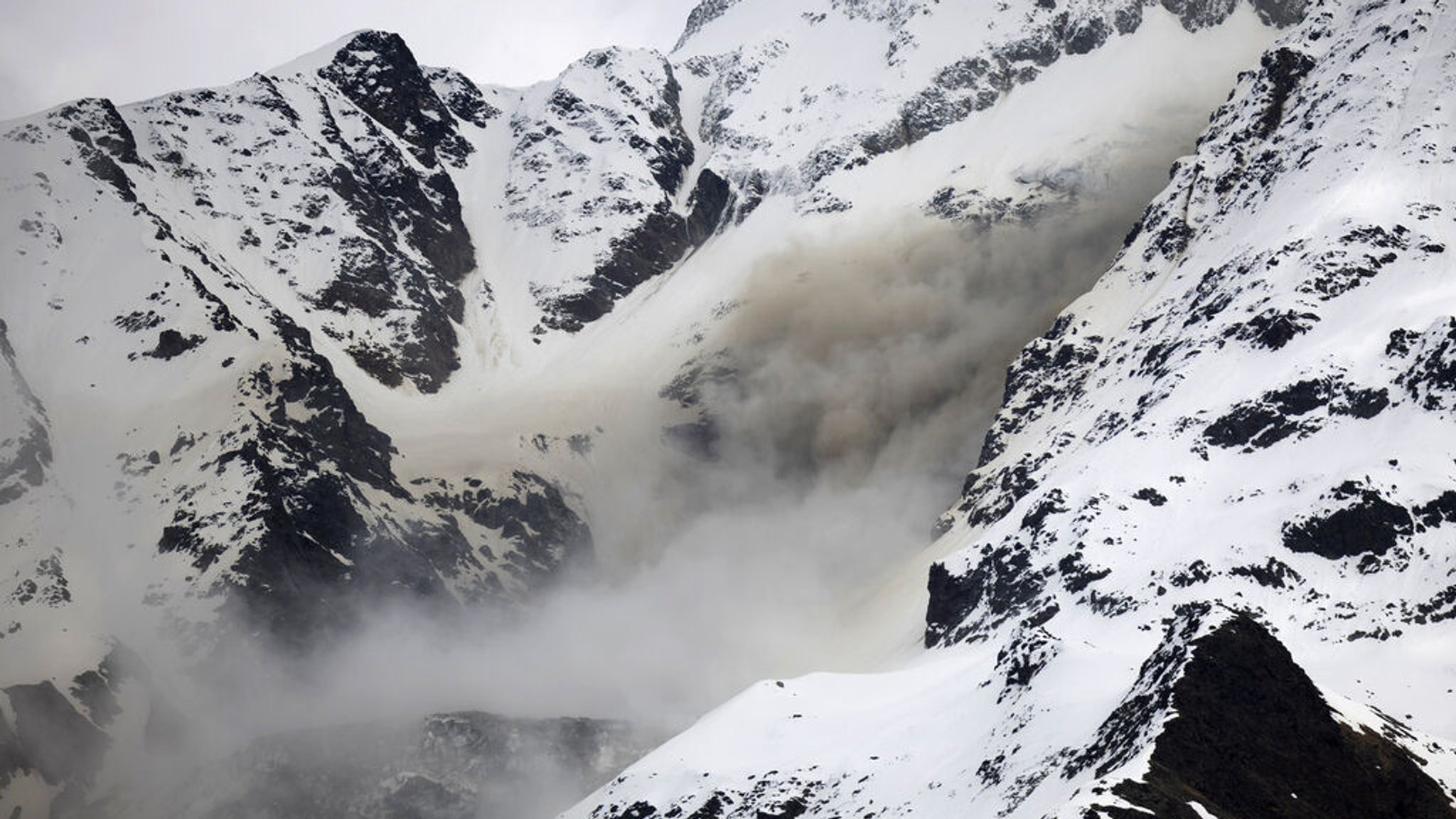 Felssturz im Lötschental: Blick auf das betroffene Hanggebiet bei Blatten