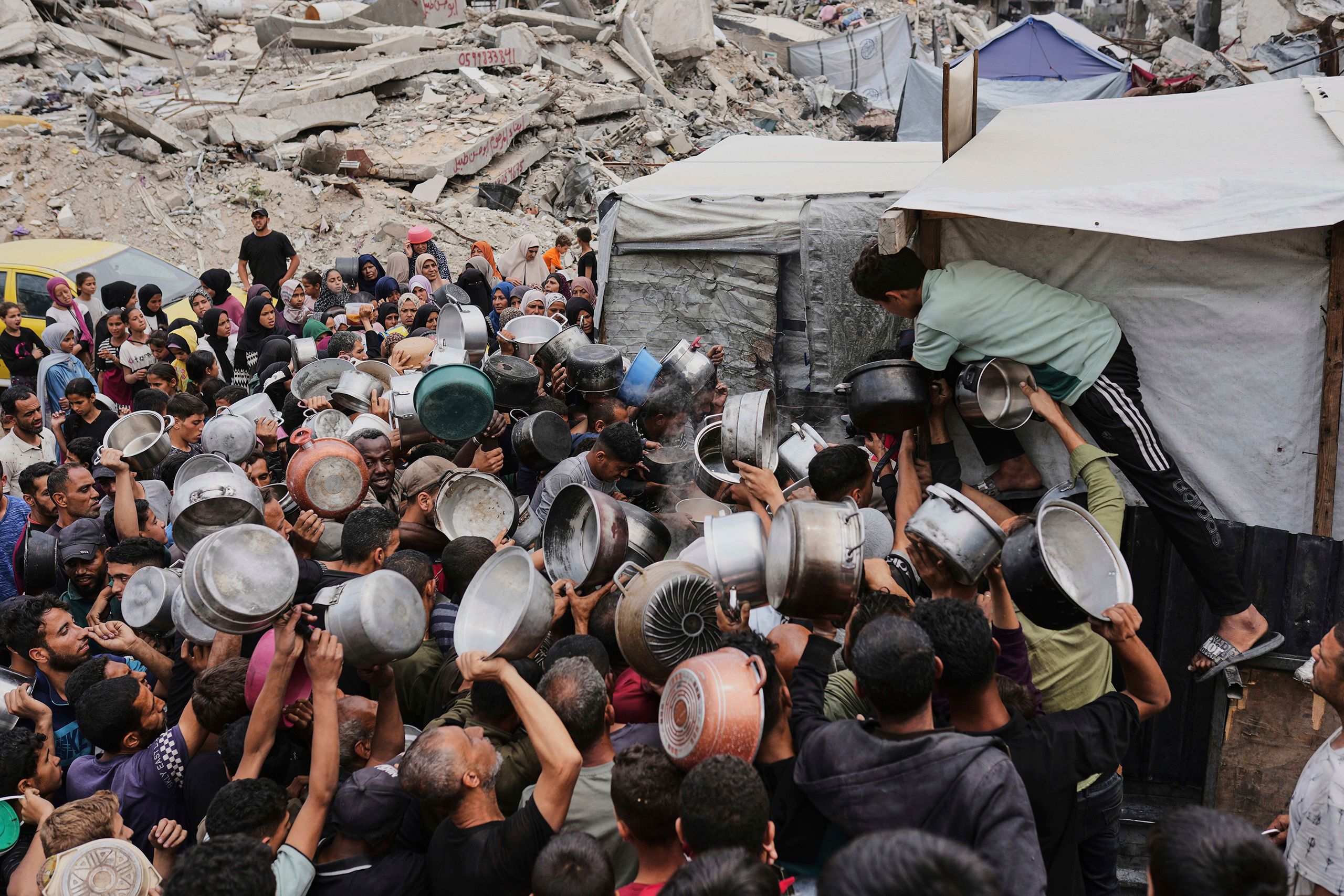 Volunteers providing food aid, a core ngo activity